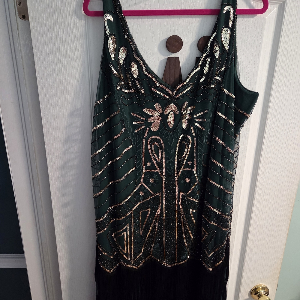 NWT BABEYOND Women's Flapper 1920s Beaded Fringed Dress- 5XL- READ DESCRIPTION - Picture 7 of 10